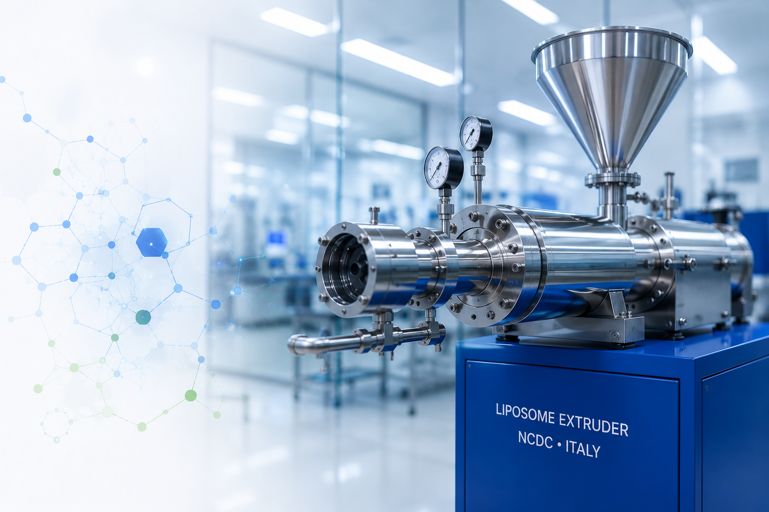 NCDC liposome extruder in a modern laboratory